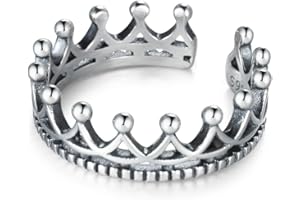 wynn's Solid 925 Sterling Silver Ring for Women, Adjustable Vintage Silver Thumb Ring, Unisex Resizable Celtic Knot Infinity Open Finger Rings, Silver Toe Rings for Women Mens Girls