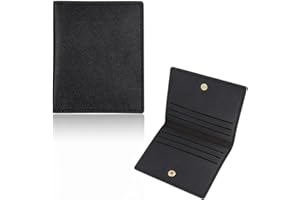WKRTDY 1pcs Porte Cartes de Crédit Homme en Cuir, porte-cartes portefeuille ultra-mince, avec Anti-Piratage RFID et 8 Emplacements pour Cartes Bancaires - Pochette Bancaire Noir de Haute Qualité