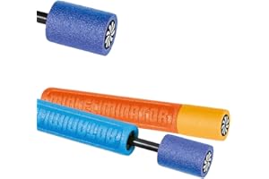 Smart-Planet 2er Set Wasserspritzpistole Schaumstoff Wasserpistole Eliminator 33 cm - Wasserspritze in Blau/Orange für Pool Meer Garten - Wasser Reichweite 7m