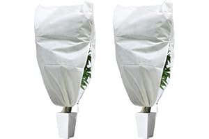 MAILEKT Voile de Hivernage pour Plantes Extérieures, Lot de 2 Housses d'Hivernage 120 x 180 cm, Sac Serre de Hivernage 60 g/m², Housses de Protection pour Palmier Olivier Citronnier contre le Froid et le Gel