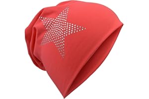 Miobo Berretto Slouchy per Bambini, Cotone, Stella con Strass