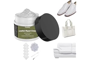 BAOSROY Kit Riparazione Pelle, Crema di Riparazione,Balsamo Riparazione Pelle, Gel Riparatore per Liquida,Lederkratzer Reparatur für Leder Restaurierung Risse Löcher (Set Bianco 60ml)