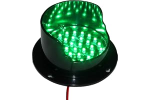 Mini Trafiksignal Ljus, Monokrom Lampa för Vägg, Vattentät Varningslampa, Grön/Röd/Gul, för Korsningar, Vägar, Betalstationer, Kurvor, Broar (Color : Green, Size : 125mm-12v)
