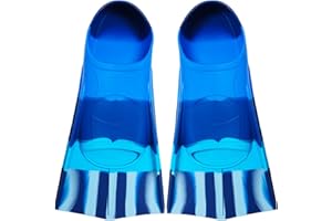 BCUUOZEEING Aletas de natación para niños, aletas cortas para niños, 100% silicona, aletas cortas para entrenamiento de natación, entrenamiento en aguas abiertas, esnórquel, buceo para principiantes