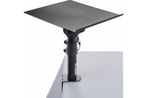 QUIK LOK - MSC/001 - Soporte multifunción con clip, soporte de mesa multifunción, con abrazadera de fijación, placa superior 25 cm x 29 cm, con tiras adhesivas de goma, color negro