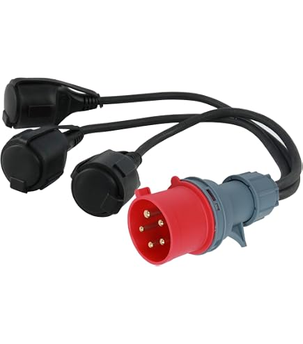 Maxgo® CEE Adapterletung 400V 16A Stecker Auf 32A Dose 5G1,5 H07RN-F 0