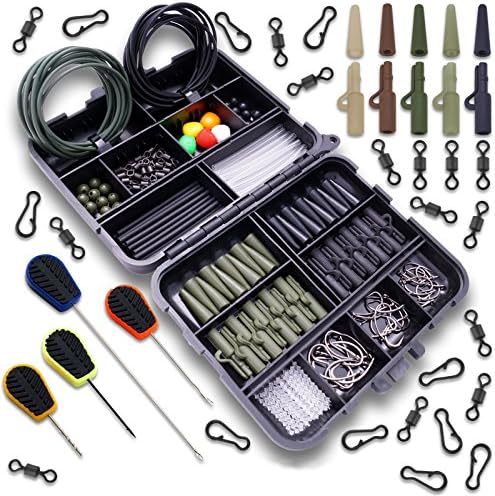 Bank Tackle Carp Fishing Terminal Tackle Box Lead Clips Hooks Baiting Needles Swivels Corn 15 Colour Variations Available