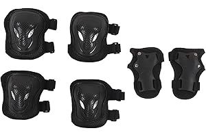 VGEBY Ochraniacze do Jazdy na Rolkach, Ochraniacze do Jazdy na Rolkach dla Dzieci/Dorosłych Ochraniacze na Kolana i łokcie Ochraniacze na Nadgarstki dla Początkujących na Rolkach