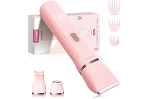 ‎KOTOPA Kotopa Intimrasierer für Frauen, 3 in 1 Elektrischer Rasierer Damen für Bikinizone, Gesicht und Körper, Kabelloser Bikini Trimmer für Intimbereich, Wasserdicht & Hautfreundlich(Rosa)