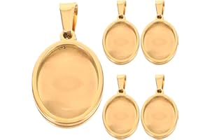 EXCEART Vassoio Per Ciondolo a Forma Di Goccia in Acciaio Inossidabile, Vassoi Per Base Cammeo Fai Da Te, Impostazioni Cabochon, Vassoi Per Ciondolo Per Creazione Di Reperti Di Gioielli, Creazione Di