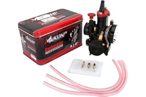 ANXIN Carburatore PWK per moto, 28 mm, in lega di alluminio, universale, per moto da 75 cc a 125 cc Honda, Suzuki, Kawasaki, Yamaha, KTM, pit bike, fuoristrada, scooter, colore: nero