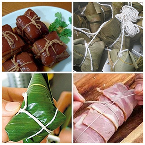 Tenn Well Bäcker Bindfäden, 3-lagig Baumwoll-Garn für die Küche, lebensmittelunbedenklich. Ideal zum Verschnüren, geeignet für Geflügel, Würstchen, Heimarbeiten, Basteln und Dekorieren (Weiß, 100m) - 6
