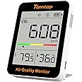 Temtop CO2 Monitor Indoor air Quality Monitor Portable CO2 Meter, CO2, Temperature, Humidity Home, Office or School
