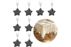 GROVBLE 8 Stück Tischdeckenbeschwerer Für Draußen,tischdeckengewichte schwere Premium Tischdeckenklammern,für Dicke Tischplatten Draußen Drinnen Picknicks Garten Party Küche Restaurant