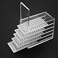 WOHEN 5 Layers Acrylic Clear False Eyelash Organizer Case, Cosmetic Makeup Storage Box for Grafting Lash Extension (Eyelash Box)