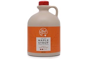 MAPLEFARM Jarabe de arce Grado A (Amber, Rich taste) - 1,89 litros (2,5 Kg) - Miel de arce - Sirope de Arce - Original maple syrup