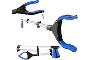 DINGBLUE 43inches Litter Pickers Rubbish Picker Grabber - 110cm Long Reach Litter Pickers for Adults Pickers Grabber Stick for Picking Rubbish Weeds Leaves Gardening Elderly Disabled(Blue)