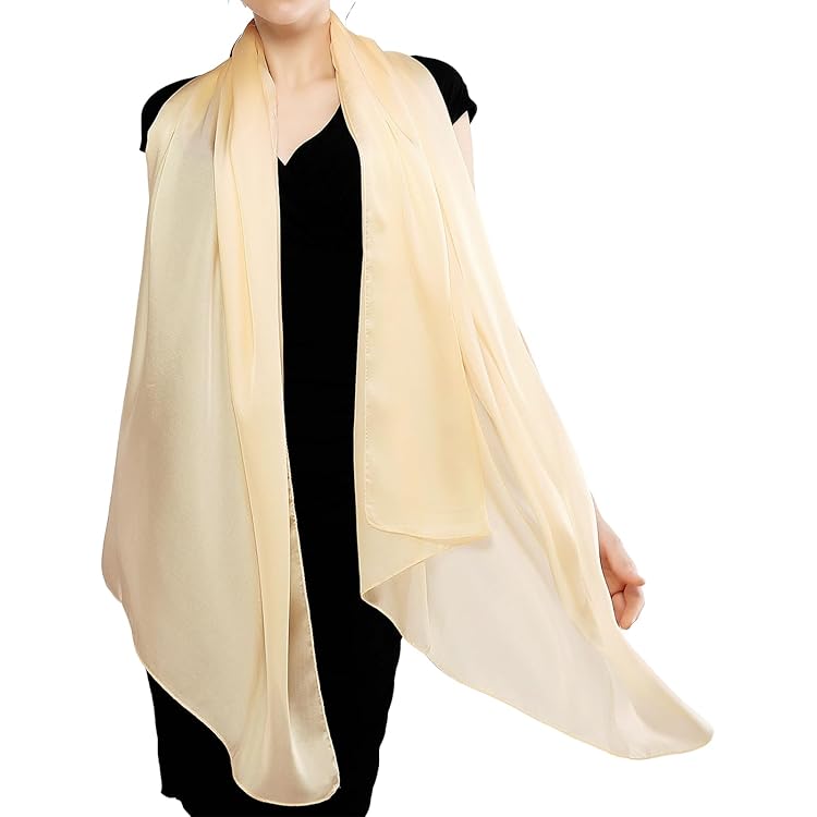 Châle Foulard Femme En Lin Polyester - 190x100cm, Léger Et Brillant - Pour Mariage, Soirée, Plage, Déguisement