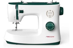 Necchi K121A Macchina per Cucire, Interno in pressofusione in Alluminio, scocca in ABS, Green, Regular