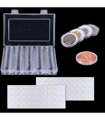 Angoily Scatola Porta Monete da Collezione 60 Pezzi con