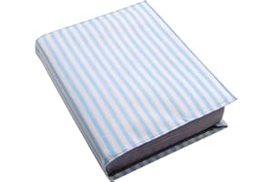 ANVAL Funda para libro, Ajustable - Protección para libros, Impermeable, Adaptable a cualquier grosor, Tapa de libro estampada - 3 tamaños diferentes - Funda libro papel - tela (LINEAS, XL)