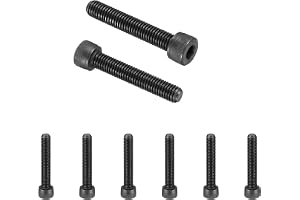 PATIKIL 10 stycken M8 x 45 mm sexkantskruvar, 12,9 graders kolstål skruvar set svart oxid sortimentset, maskinskruvar gängskr