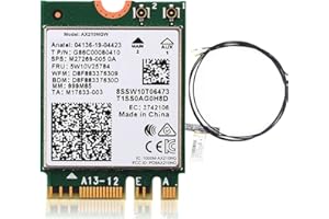 LELUKEE AX210NGW WiFi-Karte Tri-Band Wireless-Modul für Laptop mit Windows 11/10 64bit M.2/NGFF, WiFi-Karte 6E 11AX mit Bluetooth 5.3, MU-MIMO, 2 Antennen