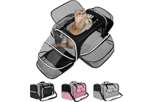 Estarer Dog Bag Large Pet Bag for Cats and Small Dogs in the Car, Truck or Train, Black