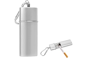 LONGHONEYSONG Taschenaschenbecher für Unterwegs Reiseaschenbecher Mini Tragbarer Aschenbecher für Unterwegs Geruchsdicht Mit Deckel Aschenbecher to Go Taschenaschenbecher Geruchsdicht (Silber)