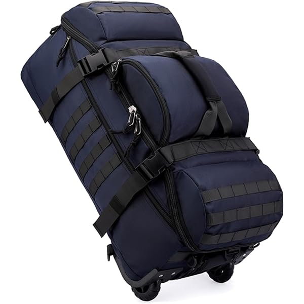 YAYODS Set di 2 borse da viaggio pieghevoli – 120 l XL & bagaglio a mano 21 l – tessuto Oxford 600D impermeabile – Borsa per trasloco con inserto per trolley e