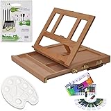 Cavalletto Da Tavolo Nancy - Con Valigetta Integrata - Legno Di Faggio Per Tele Fino 66cm