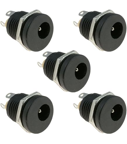 10 Connecteurs Jack DC 3.5mm X 1.3mm - Prise D'alimentation Femelle 3 Broches - Pour Appareils Audio Et Multimédias