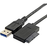 CY USB 3.0 vers 7 + 6 13pin Slimline SATA câble Adaptateur pour Ordinateur Portable CD DVD ROM Lecteur Optique