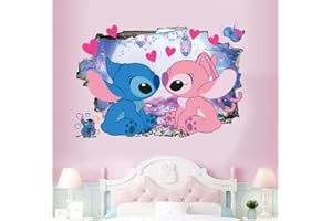 LXJYMFZI 3D New Cartoon Wall Stickers Cute Girls Wall Decal Self-Adhesive Wall Sticker for Girls Room Bedroom Living Room Art Home Decor Size：（40X60cm）