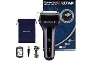 Remington Men's Electric Shaver [3-fold foil: Fast & Skin-Friendly/Wet & Dry Usage] Foil Shaver F7 (Rechargeable Lithium Battery, Long Hair Trimmer + 3-Day Beard Attachment) F7000