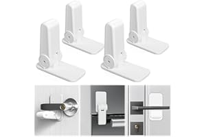 badaren Blocca Maniglia Porta - Chiusure Sicurezza Bambini Proteggere Anziani e Bambini - Non è Necessario Praticare Fori - Ideale per Porte, Frigoriferi e Ante di Armadi - Confezione Da 4