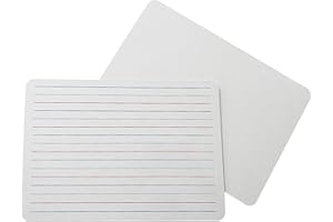 JANRAX Pack of 6 Rigid MDF Handwriting Lines A4 Whiteboards