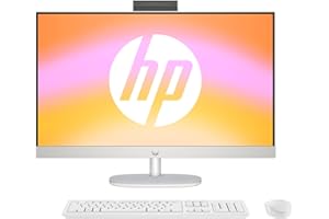 HP PC desktop all-in-one, display FHD da 27", AMD Ryzen 5 7520U, 16 GB DDR5 RAM, SSD da 1 TB, unità grafica AMD Radeon, Windows 11 Home, QWERTZ, bianco, [esclusiva su Amazon]