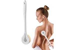 mimika Bain à Long Manche | Douche pour Hommes | Brosse pour Le Corps Bain, épurateur Douche pour Le Corps pour Femmes et Hommes, épurateur Corps pour la Salle Bain