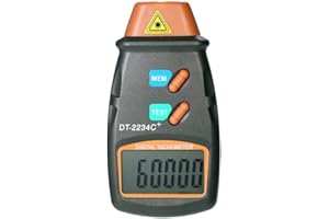 Tenlacum Digital Photo Tachometer Handheld Non-Contact Tach Range 2.5RPM-99,999RPM LCD Display Motor Speed Meter with 3pcs Reflective Tape