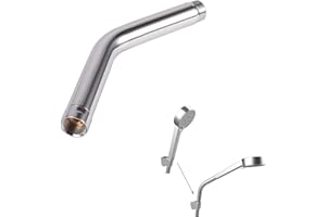 Maxforyou Curved Forward 20cm Universal G1/2" Handheld Shower Extra Hose Pipe for Shower Head and Hose Extension Arm