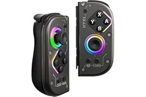 NYXI Hyperion 2 Joy-Pad sans fil pour SwitchLCD/SwitchOLED/SwitchLite, joystick à effet Hall, boutons et déclencheurs, lumière RVB de respiration, coque magnétique amovible, turbo, vibration
