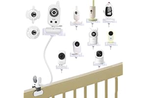 AKOEMXEEO Soporte para vigilabebés GHB, soporte universal para cámara de bebé Philips Avent, soporte para monitor de bebé, soporte de pinza para monitor de bebé Hellobaby, soporte ajustable para teléfono móvil