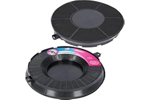 McFilter | 2x filtro de carbón activo para campana extractora adecuado para filtro de carbón AEG 9029800506 + 9029793610, Elice Modelo Type48, Whirlpool 480122101262, IKEA Nyttig FIL900