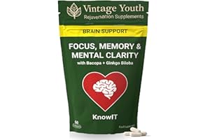 VINTAGE YOUTH KnowIT Brain Supplement | Memory Loss Enhancer | Cognitive Function Control | Powerful Brain Support | Memory Supplement | Mental Performance Supplement | Mind Focus Capsules | UK Made.