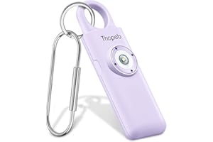 THOPEB Selbstverteidigungs-Schlüsselanhänger mit Sirene, Wiederaufladbar, Persönlicher Sicherheitsalarm, 130 dB Sirene, blinkendes (SOS) LED-Stroboskoplicht, hilft Älteren und Kindern, Notruf (Orchidee)