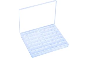 LAITER Scatola di Pittura a Diamante Ricamo Scatola Fai da Te da Ricamo Diamante Perline Scatole Contenitore Chiodo Monili 56 Griglie Accessori Diamante Kit Diamond Painting Scatola