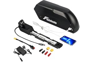 Adaluolo Ebike Battery 48V 15AH with Charger, (UK Warehouse) Electric Lithium ion Battery Down Tube Removable Bicycle Batteries with USB Port for 48V 350W 500W 750W 1000W Motor