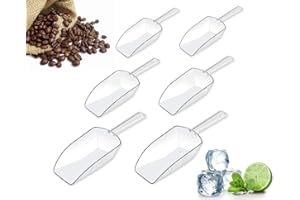 SCSpecial Paletta Ghiaccio Barman Set di 6 Palette di plastica Trasparente con 3 Diverse Dimensioni di Palette di Caramelle Trasparenti