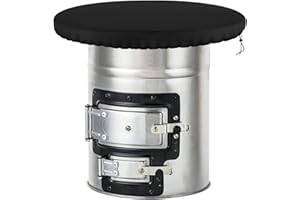 tonhui Fire Plate Cover, 420D Grill Plate Protective Cover, Anti-UV Waterproof for Fire Plate and Grill Plate (Diameter 100 cm)